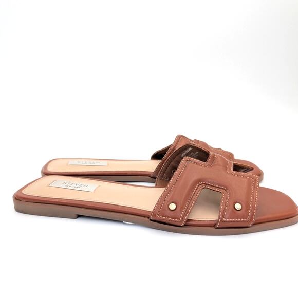 Steven New York Harlien Slide Sandal Open Toe Women's Brown Size US11M EU42 - Picture 3 of 9